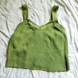 hand-embroidered VEGAN crop top